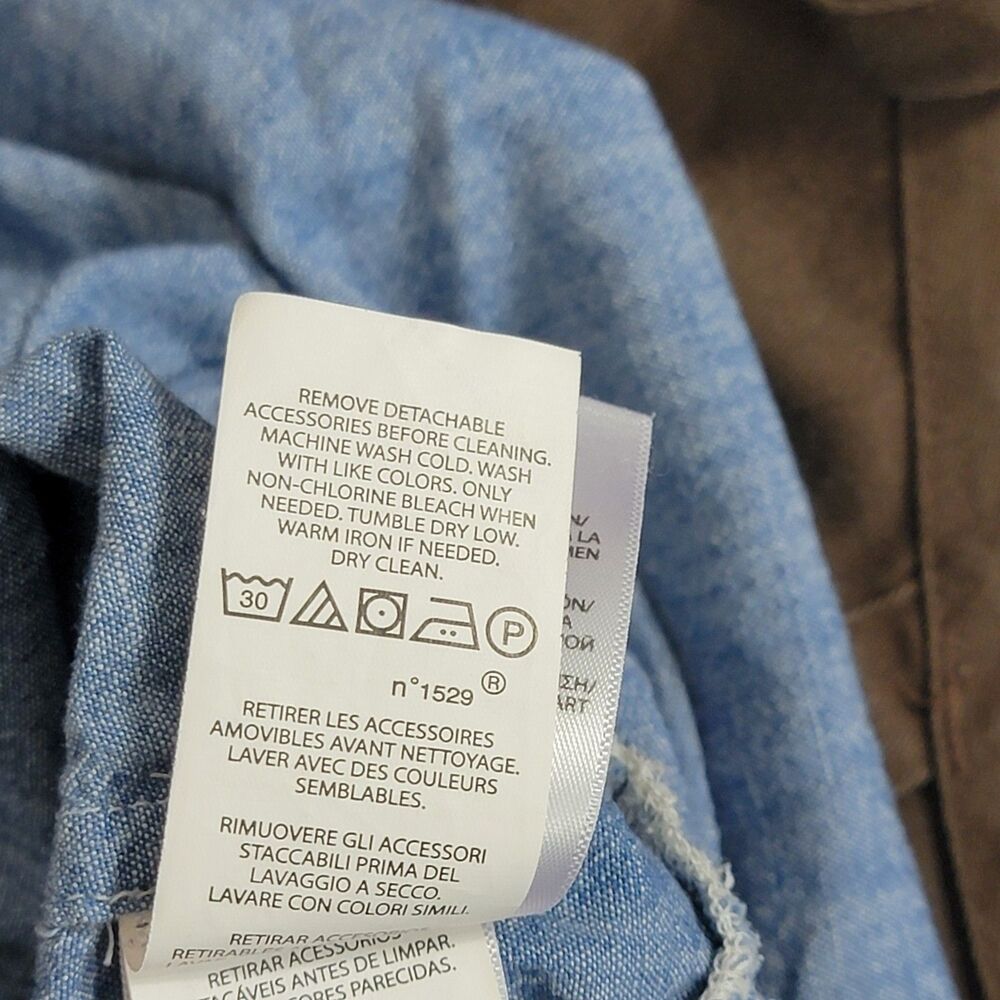 Polo Ralph Lauren Shirt Dress Girls 2T Blue Denim Chambray Button Up Flesh Pony - Picture 13 of 13